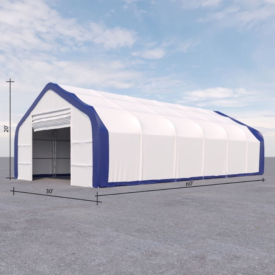 Dual Truss Storage Shelter (30&prime; x 60&prime; x 20&prime;) - Container Express Services PTY LTD