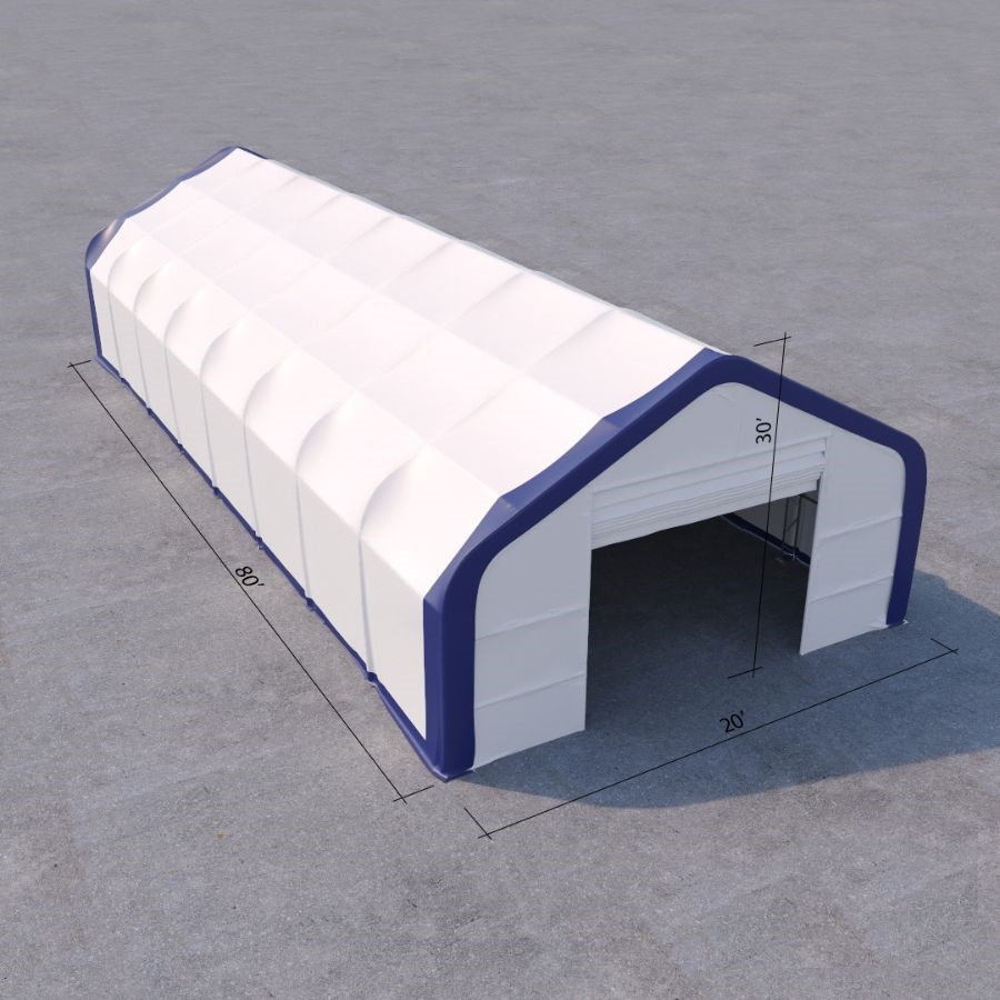 Dual Truss Storage Shelter (30&prime; x 80&prime; x 20&prime;) - Container Express Services PTY LTD