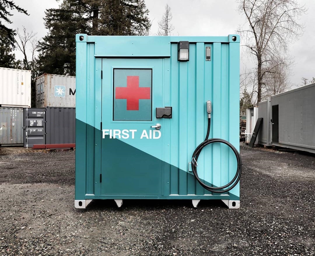Custom branded 40&prime; Construction office - Container Express Services PTY LTD
