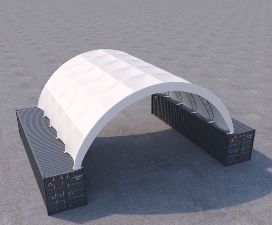 40&rsquo; x 40&rsquo; Fabric Container Shelter - Container Express Services PTY LTD