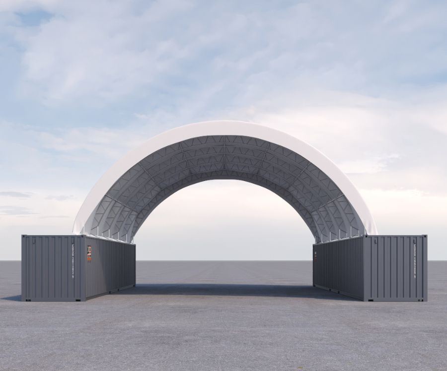40&rsquo; x 40&rsquo; Fabric Container Shelter - Container Express Services PTY LTD